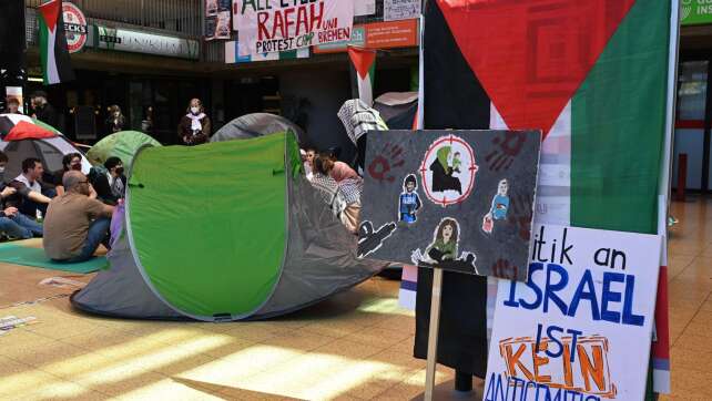 Uni Bremen: Protestcamp von propalästinensischen Aktivisten