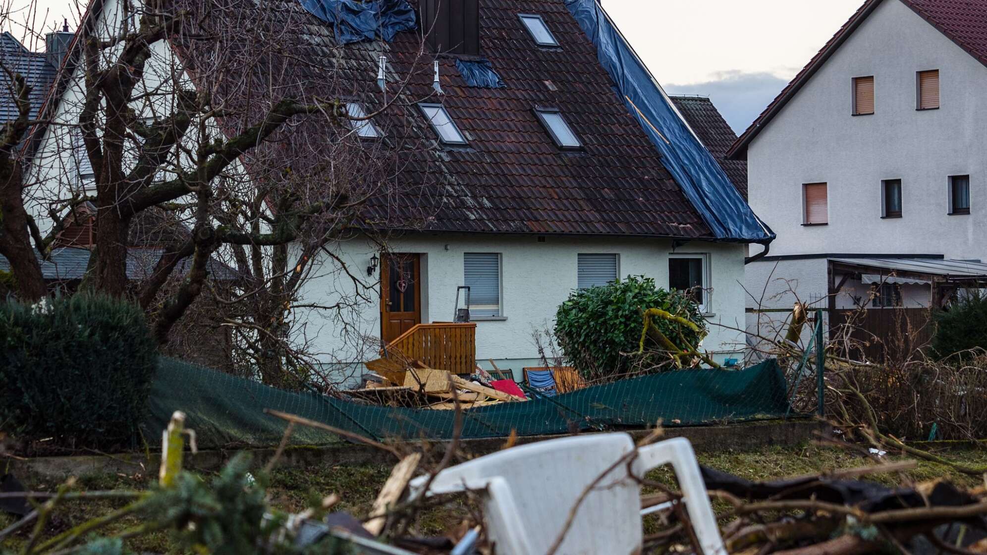 Sturmschäden am Haus