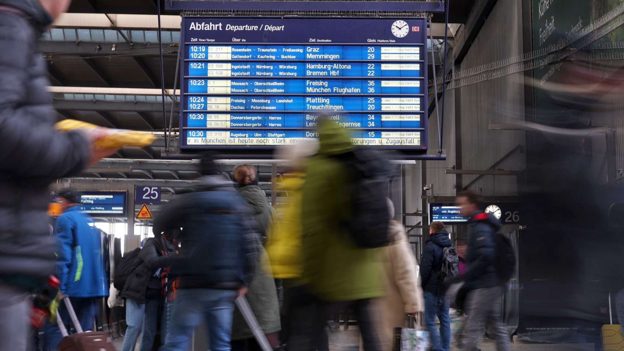 Winterwetter - Münchener Hauptbahnhof