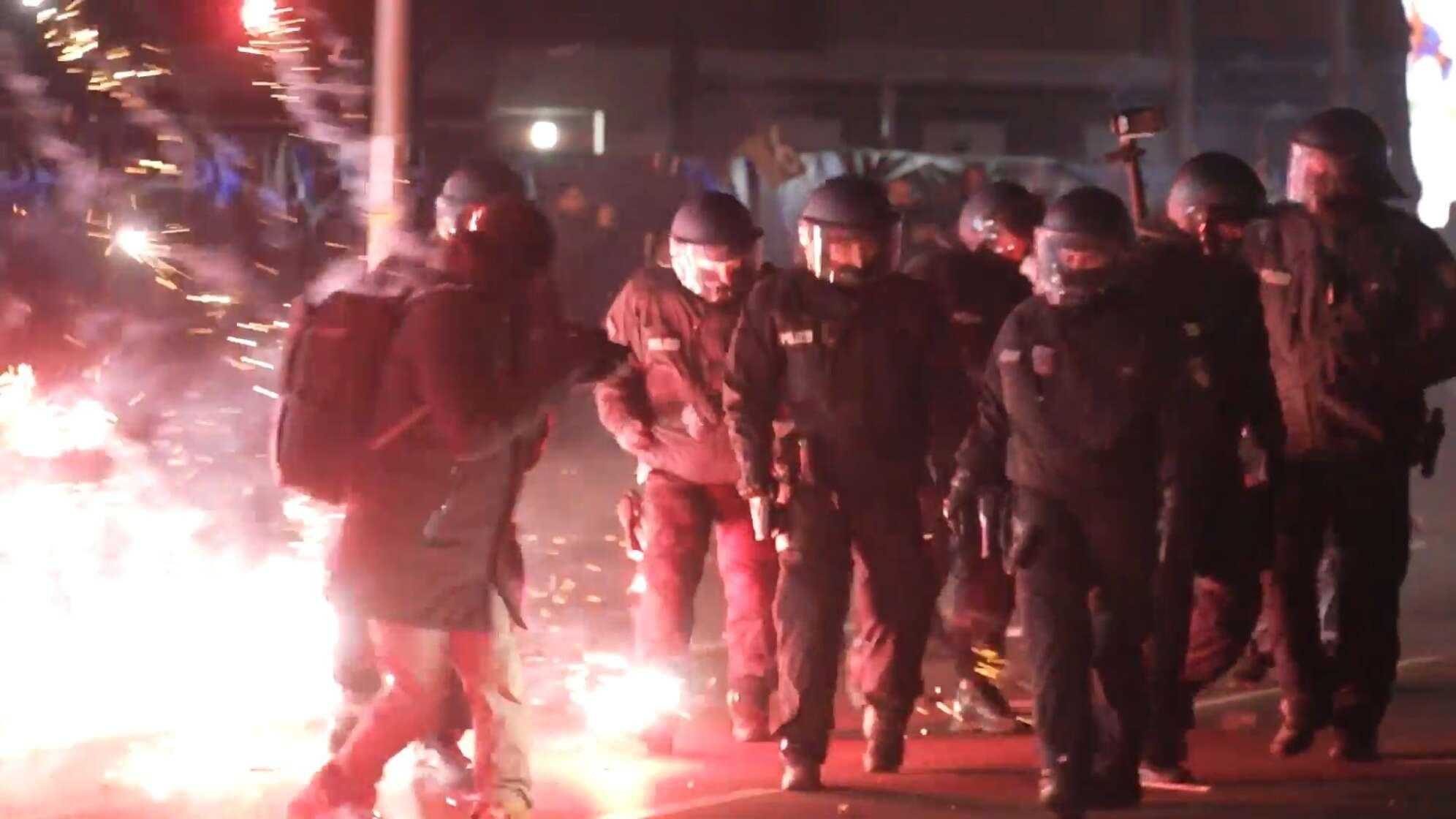 Polizeieinsatz in der Silvesternacht in Berlin