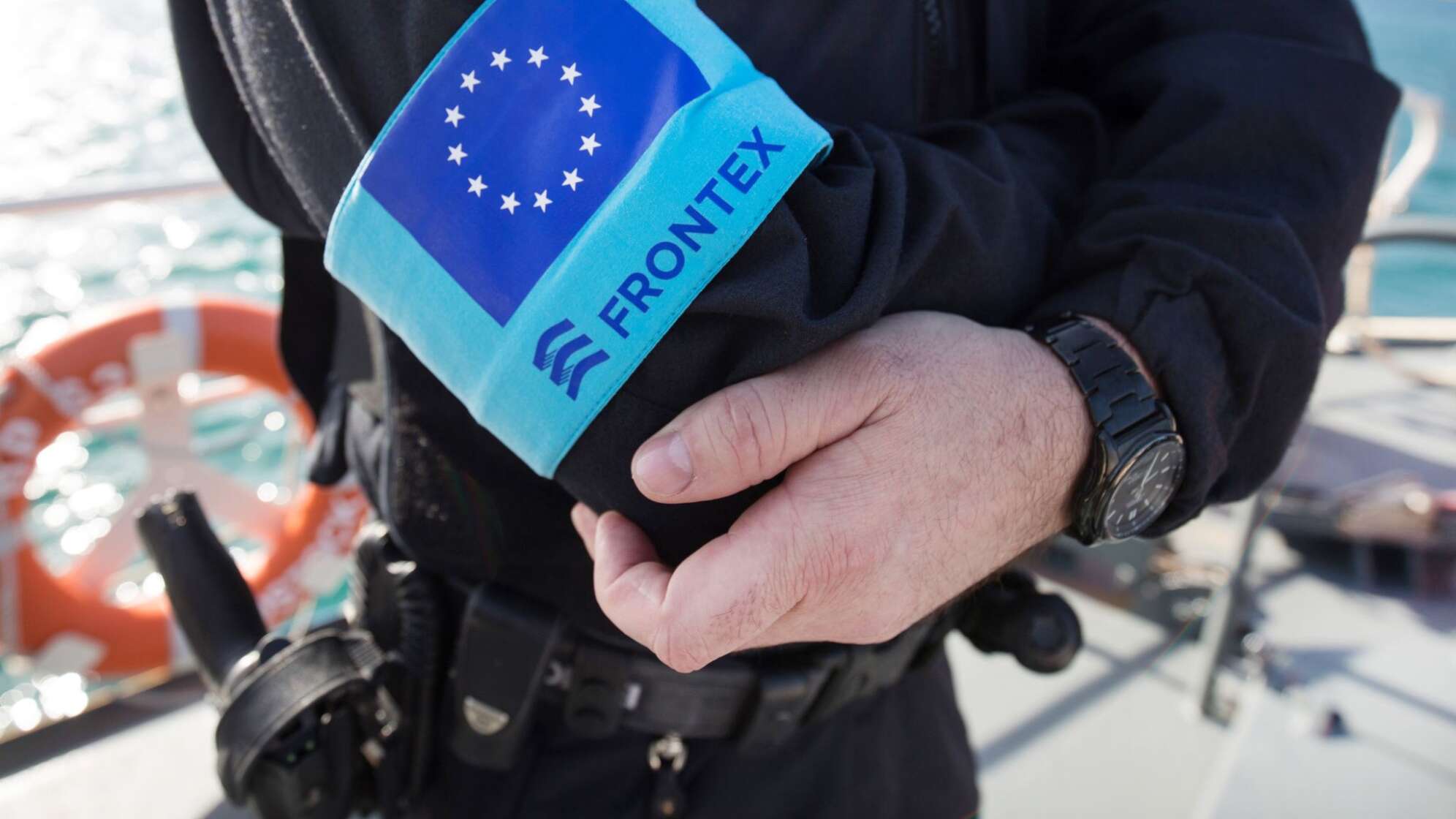 Beamter der EU-Grenzschutzagentur Frontex.