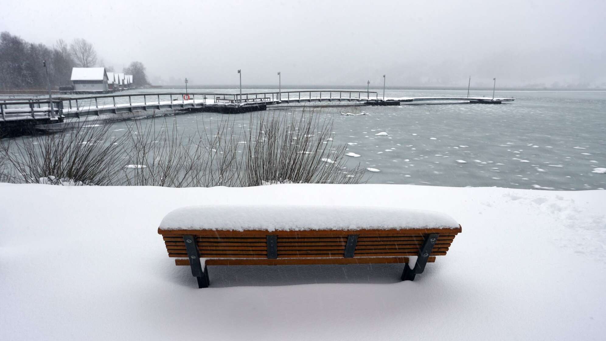 Schneefälle in Südbayern