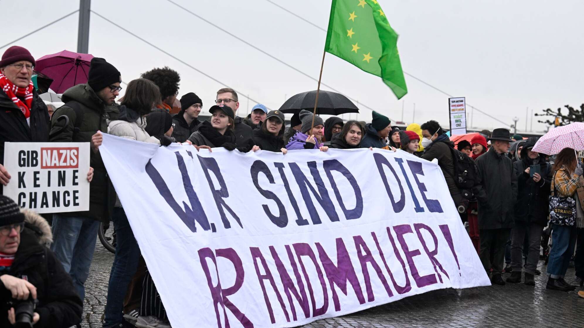 Demonstration zur Migrationspolitik