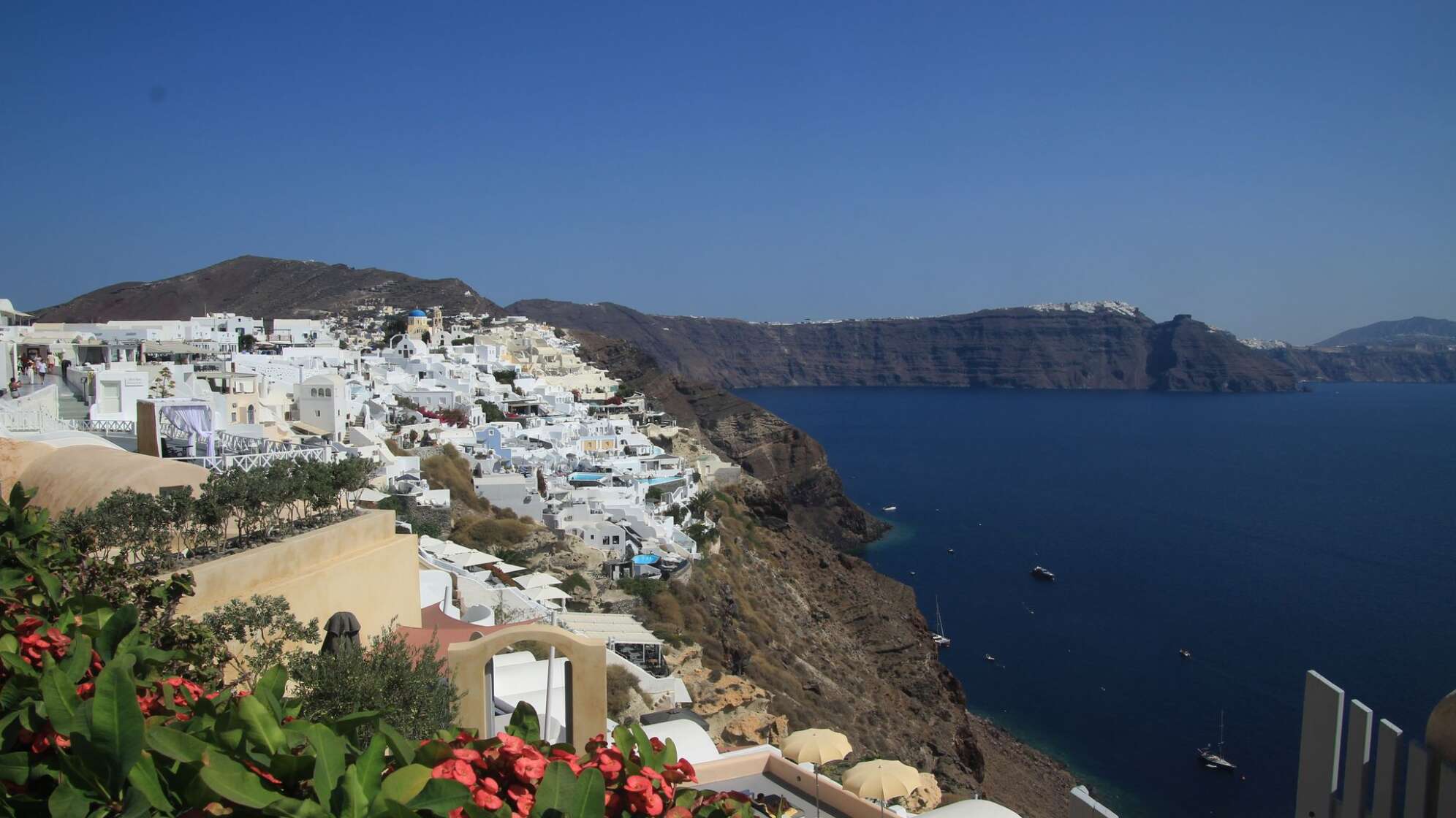 Blick auf Santorini