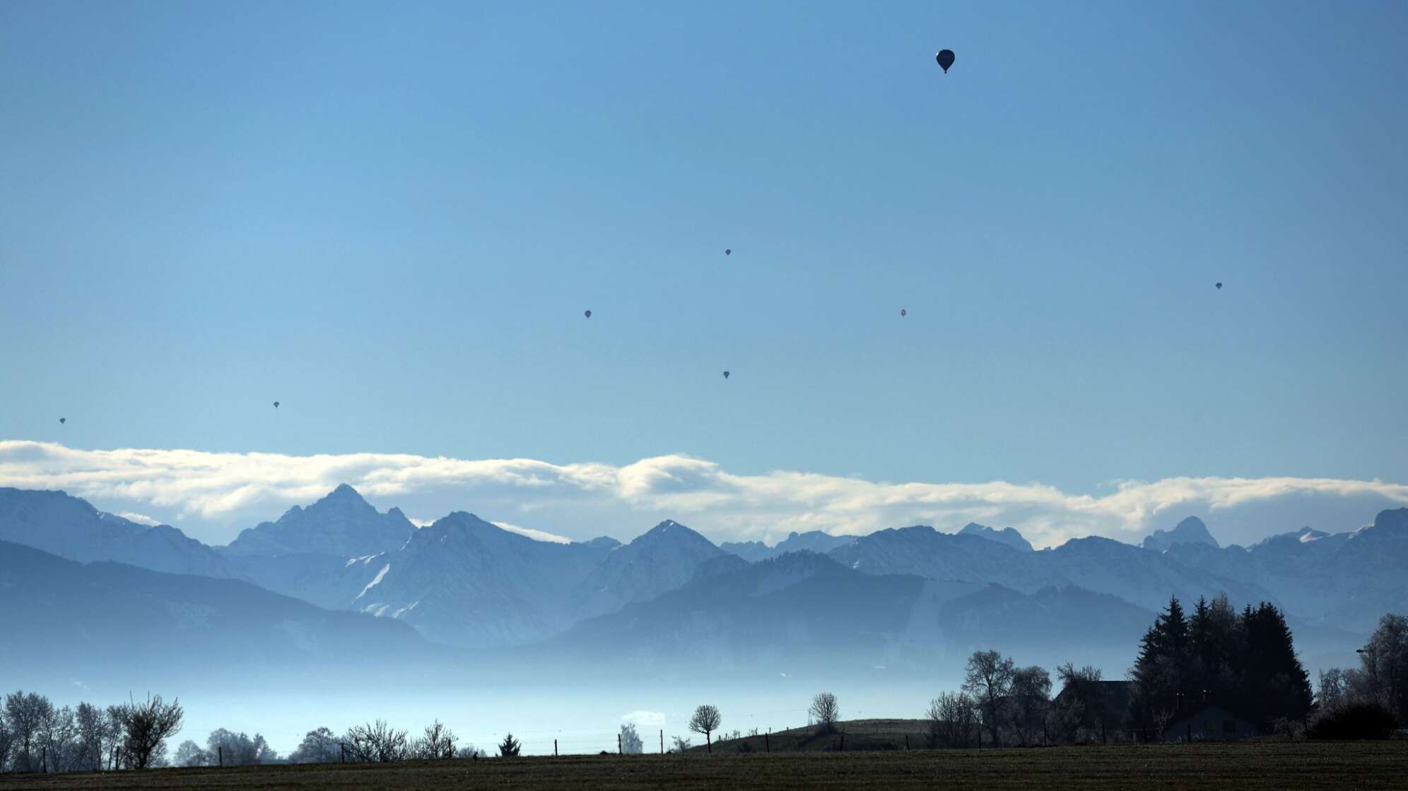 Sonne und Frost in Südbayern