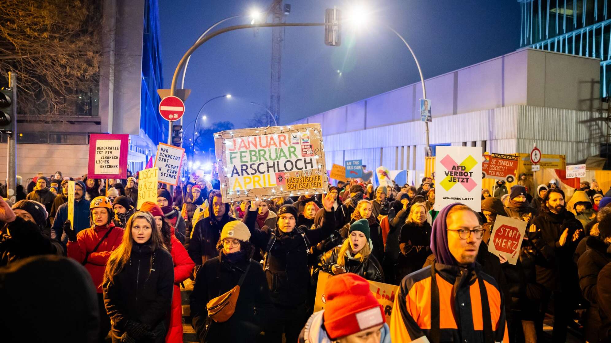 Demonstration gegen Rechtsruck