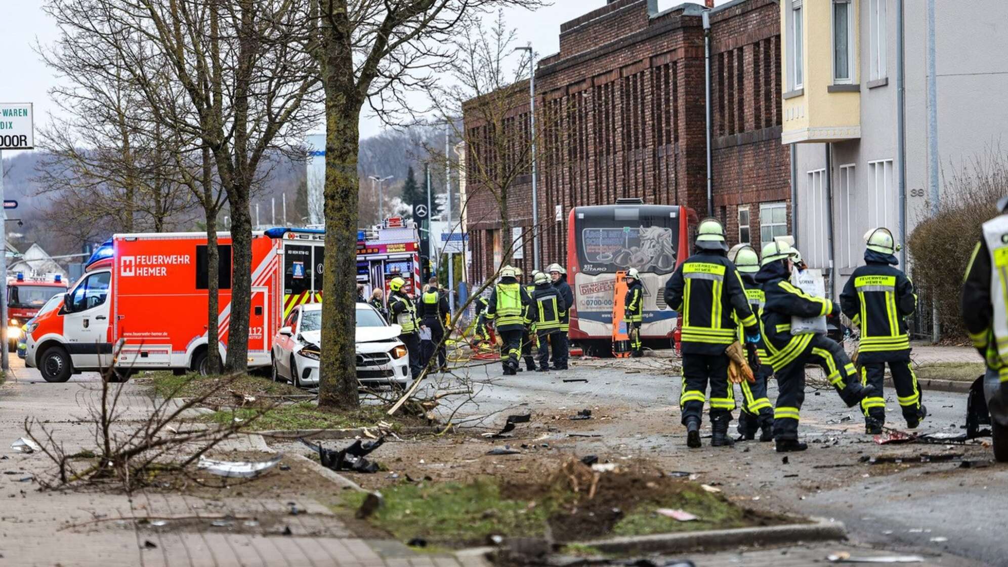 Unfall mit Bus im Sauerland