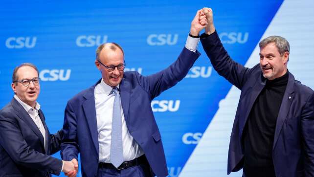 Wahlkampfabschluss der Union mit Merz, Söder und Dobrindt