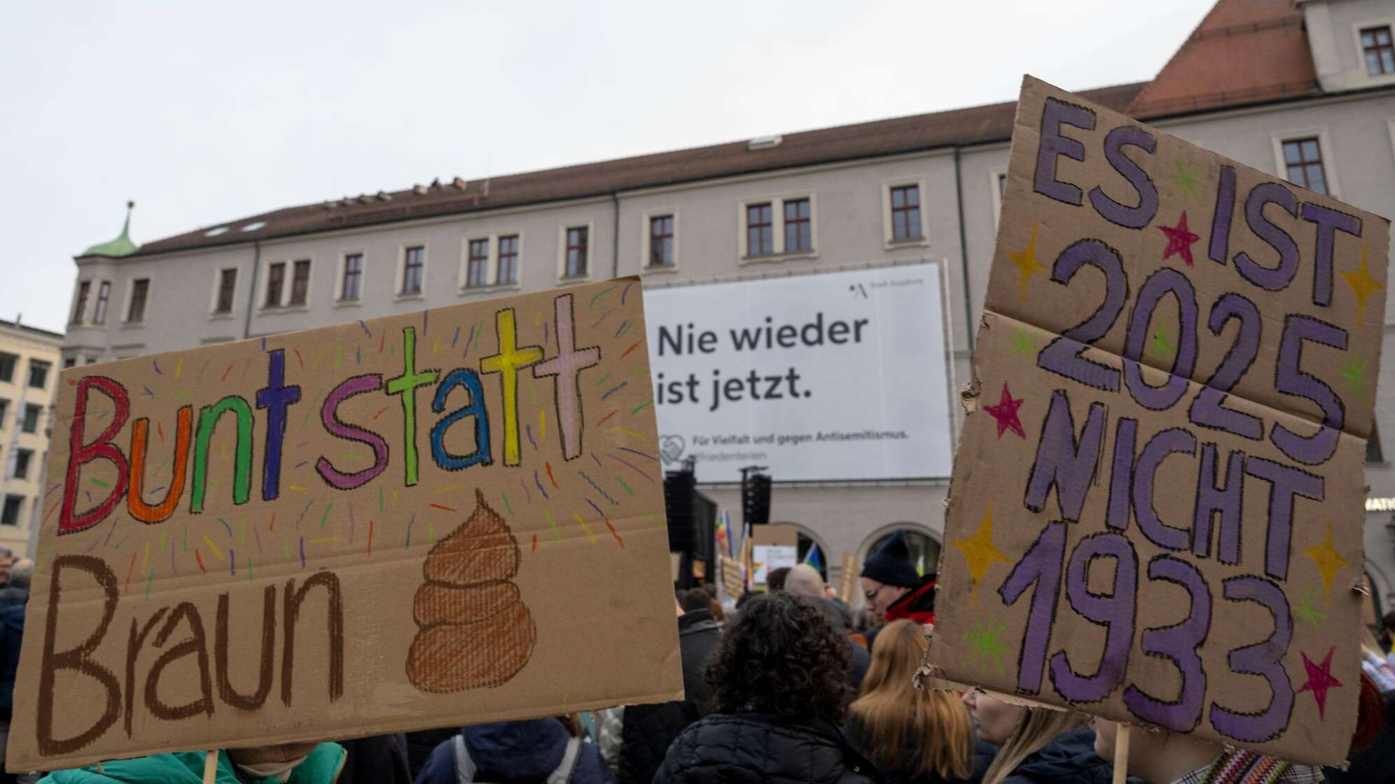 Demonstration für Demokratie in Augsburg