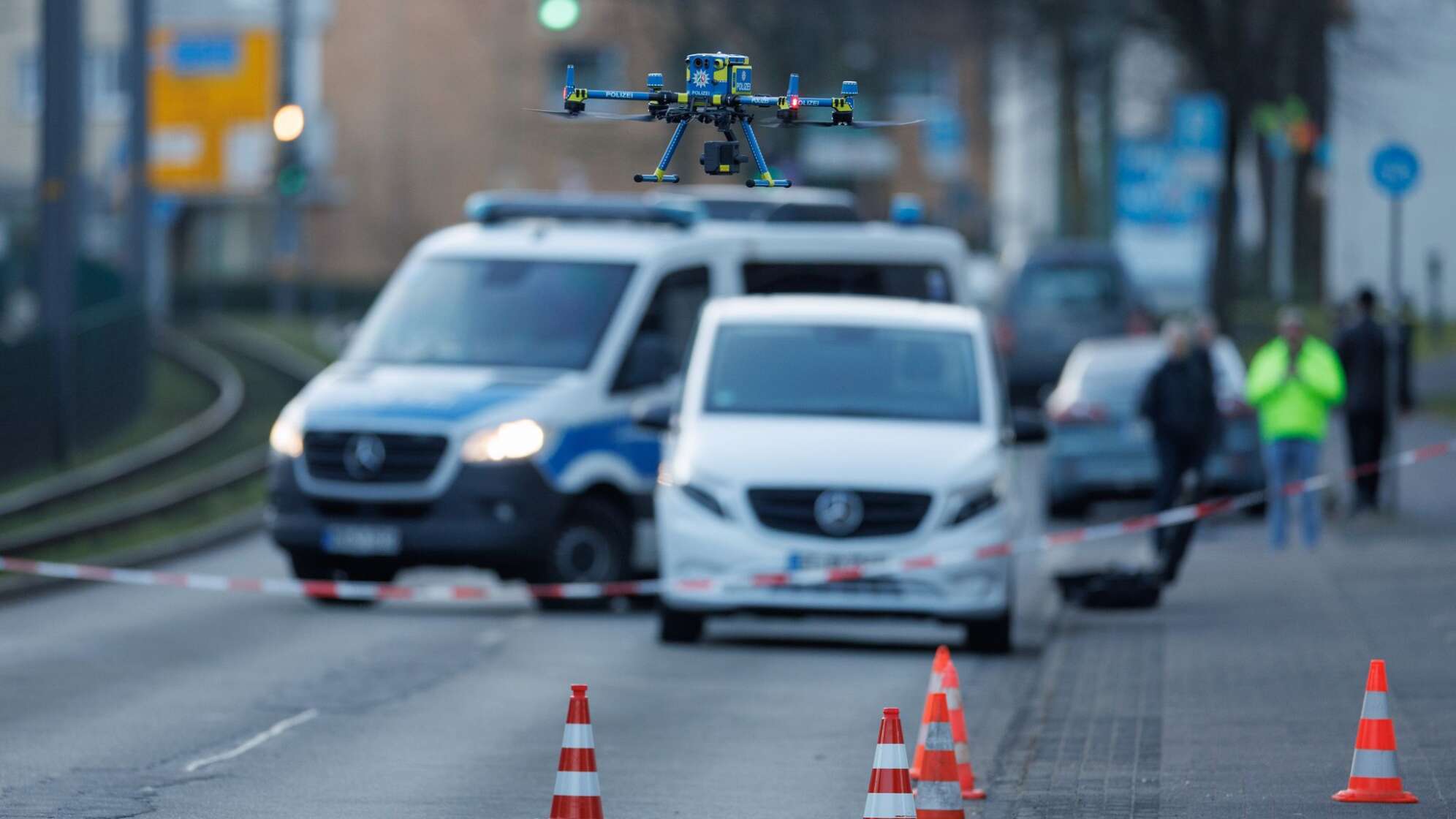 Großeinsatz der Polizei am Landgericht in Bielefeld