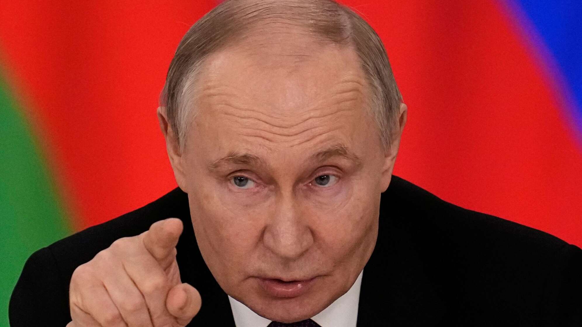 Wladimir Putin bei einer Pressekonferenz im Kreml