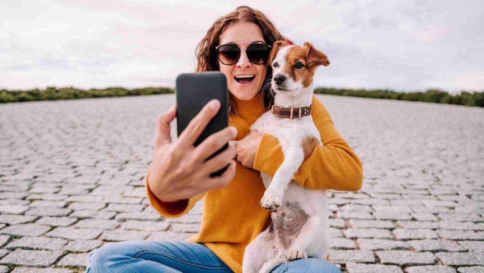 Selfie mit Hund