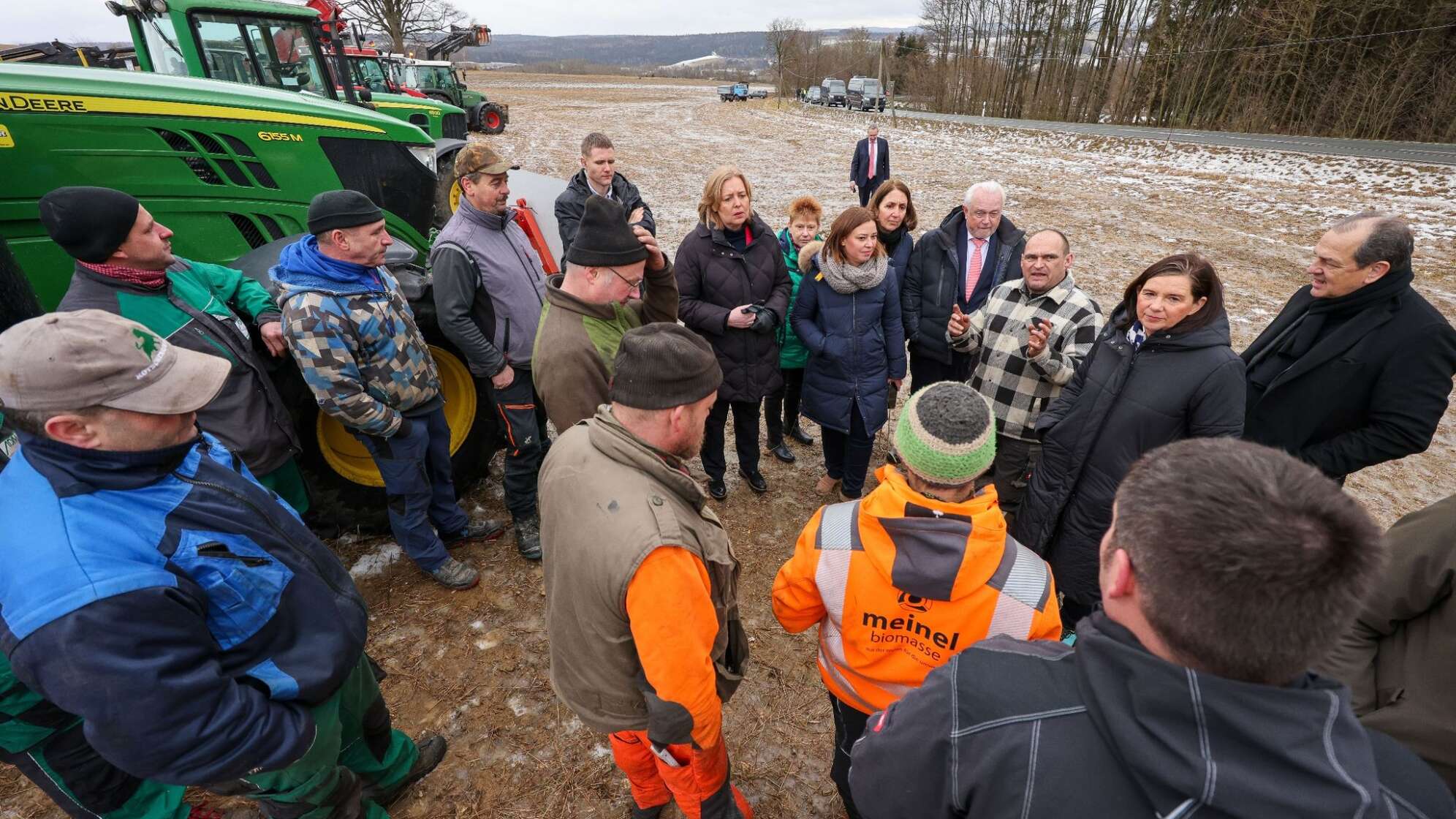 Bundestagspräsidium im Vogtland - Bauernproteste