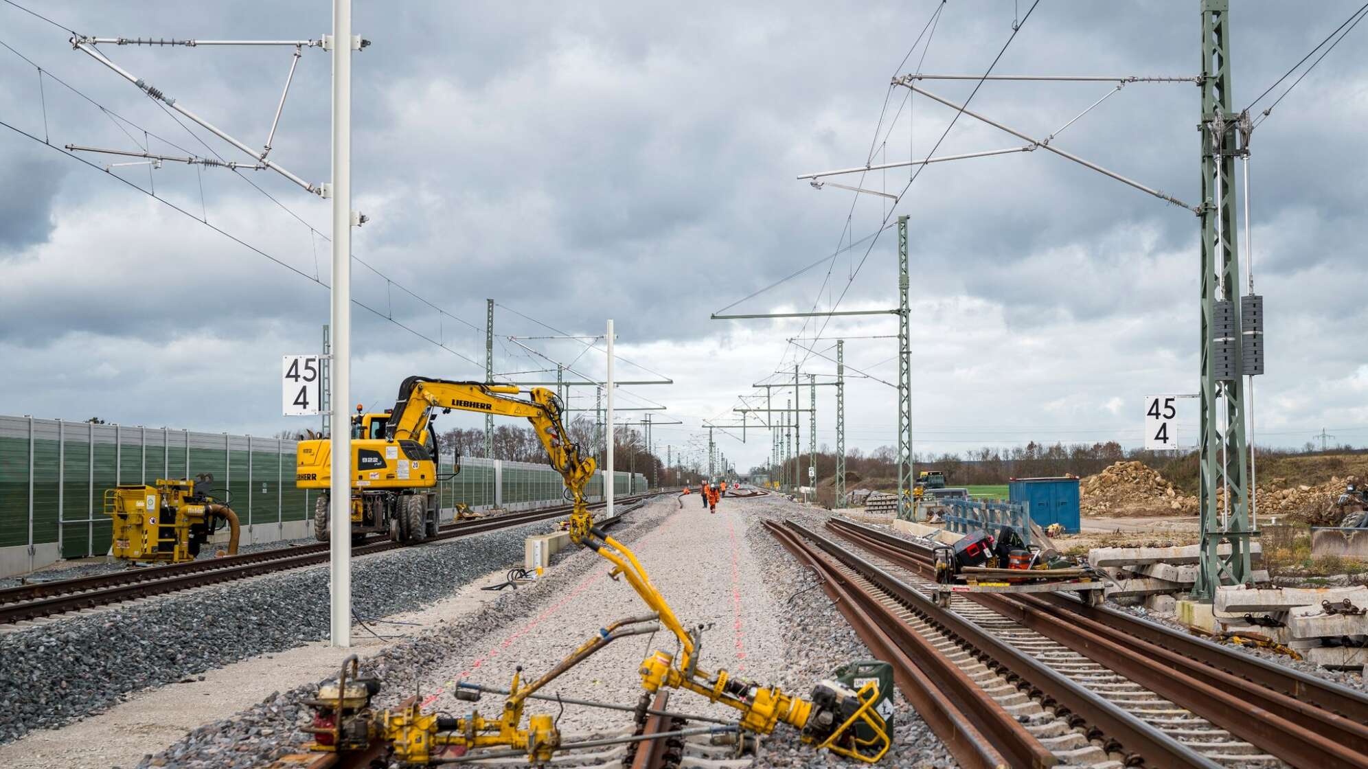 Gleisarbeiten am Bahnhof Bamberg