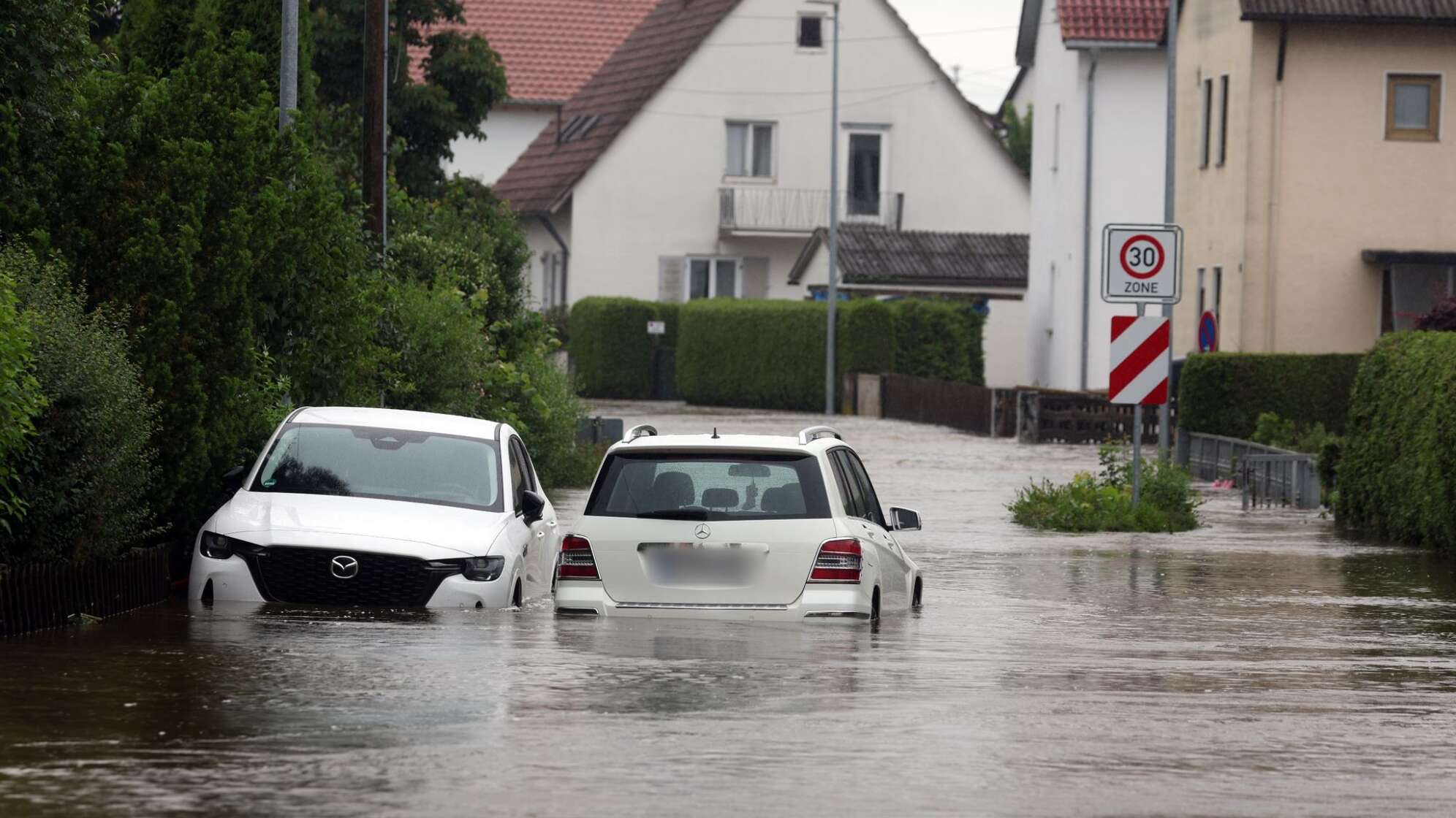 Hochwasser in Bayern - Offingen