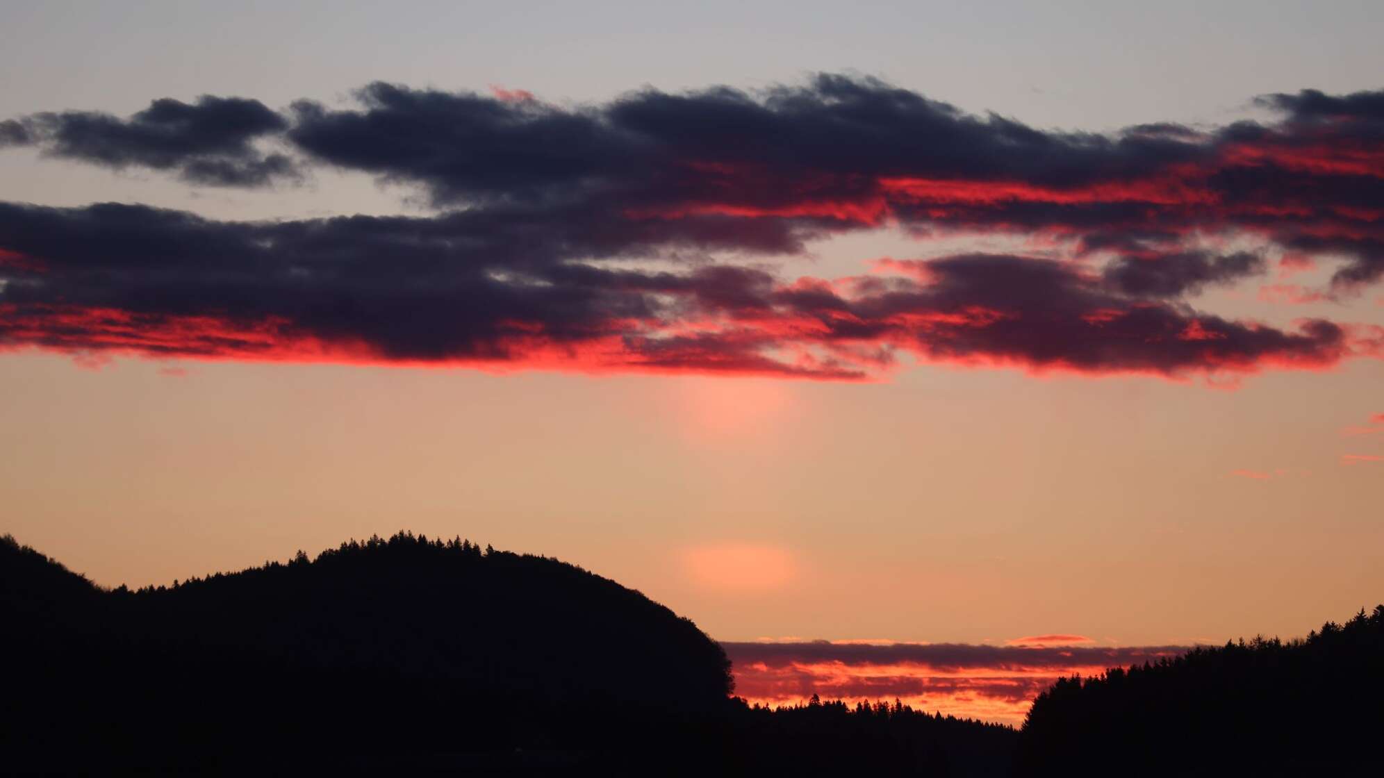 Sonnenaufgang im Alpenvorland