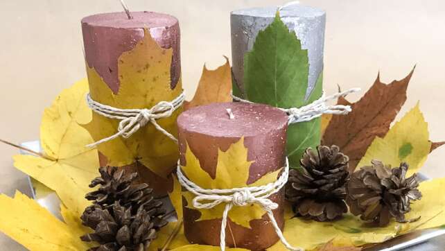 DIY: Herbstliche Kerzen-Deko