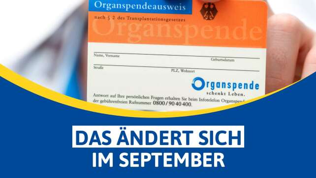 Organspende und mehr: Änderungen im September 2024