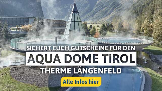 Sichert euch Gutscheine für den AQUA DOME Tirol Therme Längenfeld