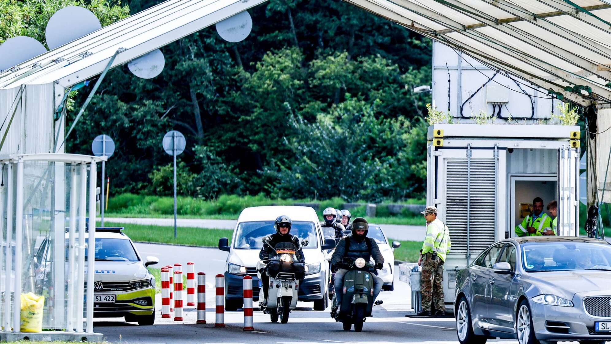 Grenzübergang an der deutsch-dänischen Grenze