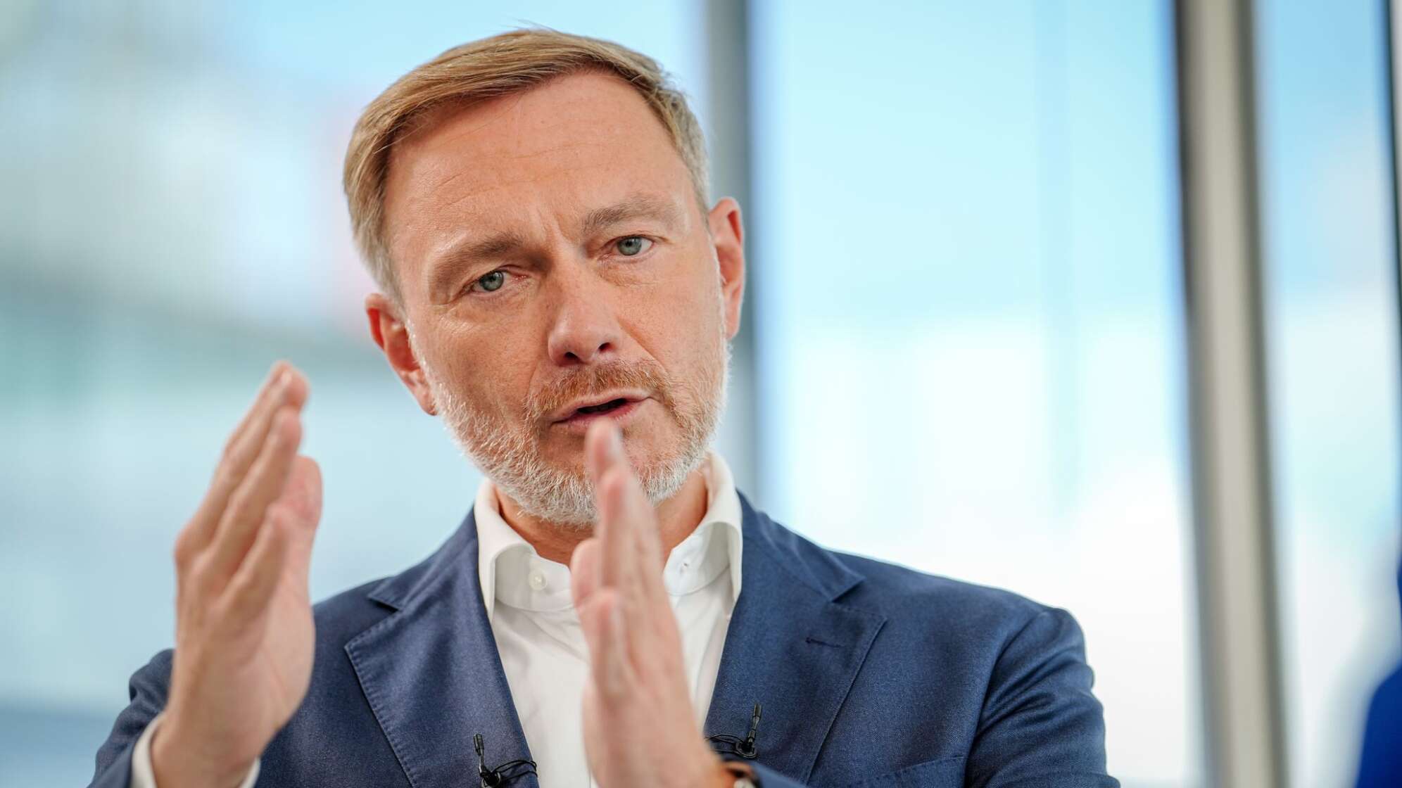 Finanzminister Christian Lindner im Sat.1-Interview