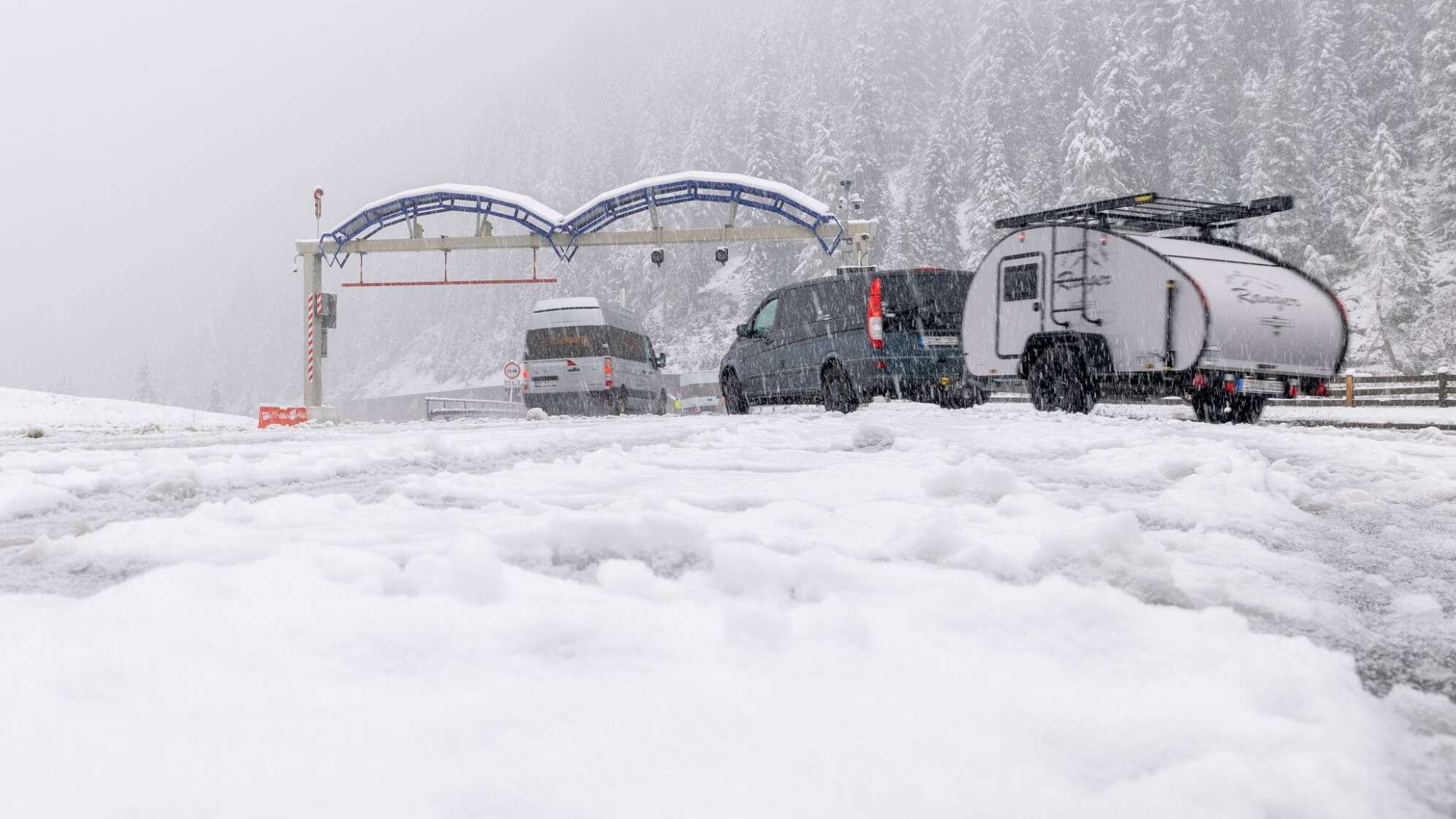 Schneefall in Österreich