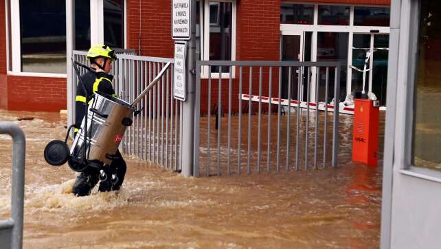 Krnov in Tschechien fast ganz unter Wasser