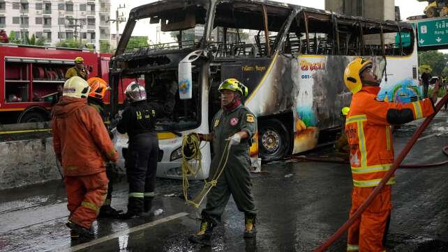 Feuerinferno in Schulbus: 25 Tote in Thailand befürchtet