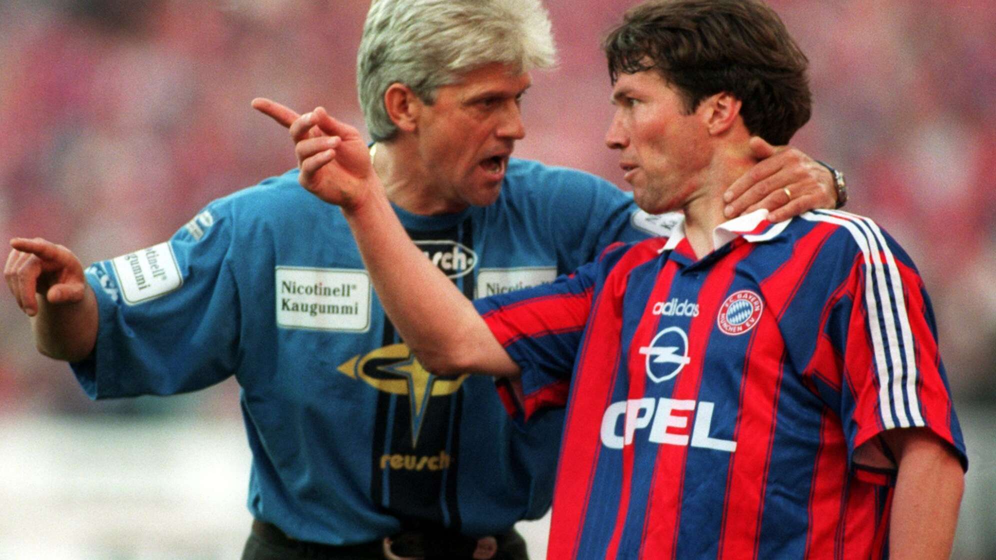 «Löwen»-Coach Werner Lorant (l.) mit Lothar Matthäus