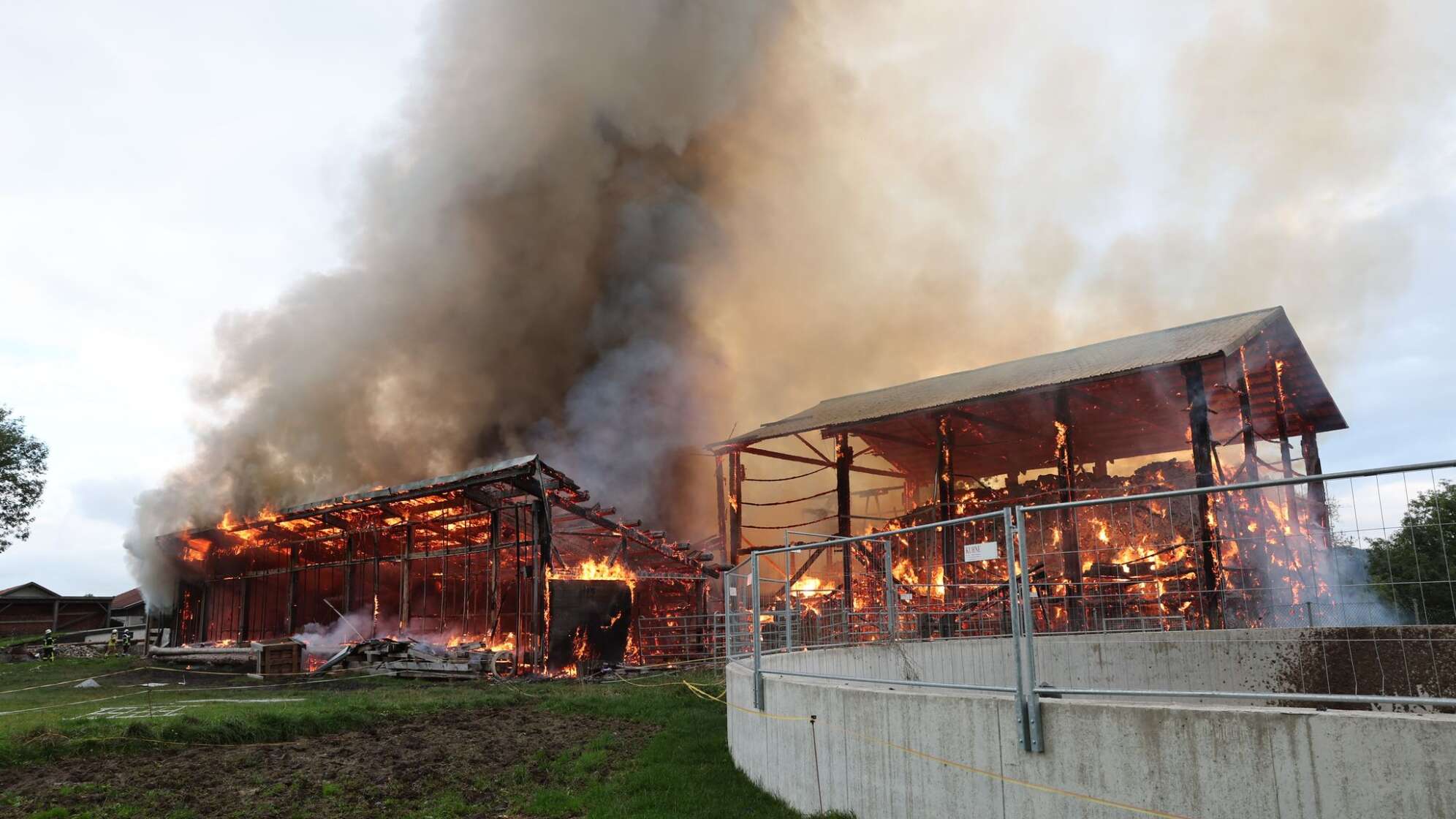 Millionenschaden durch Brand in einem Stadel