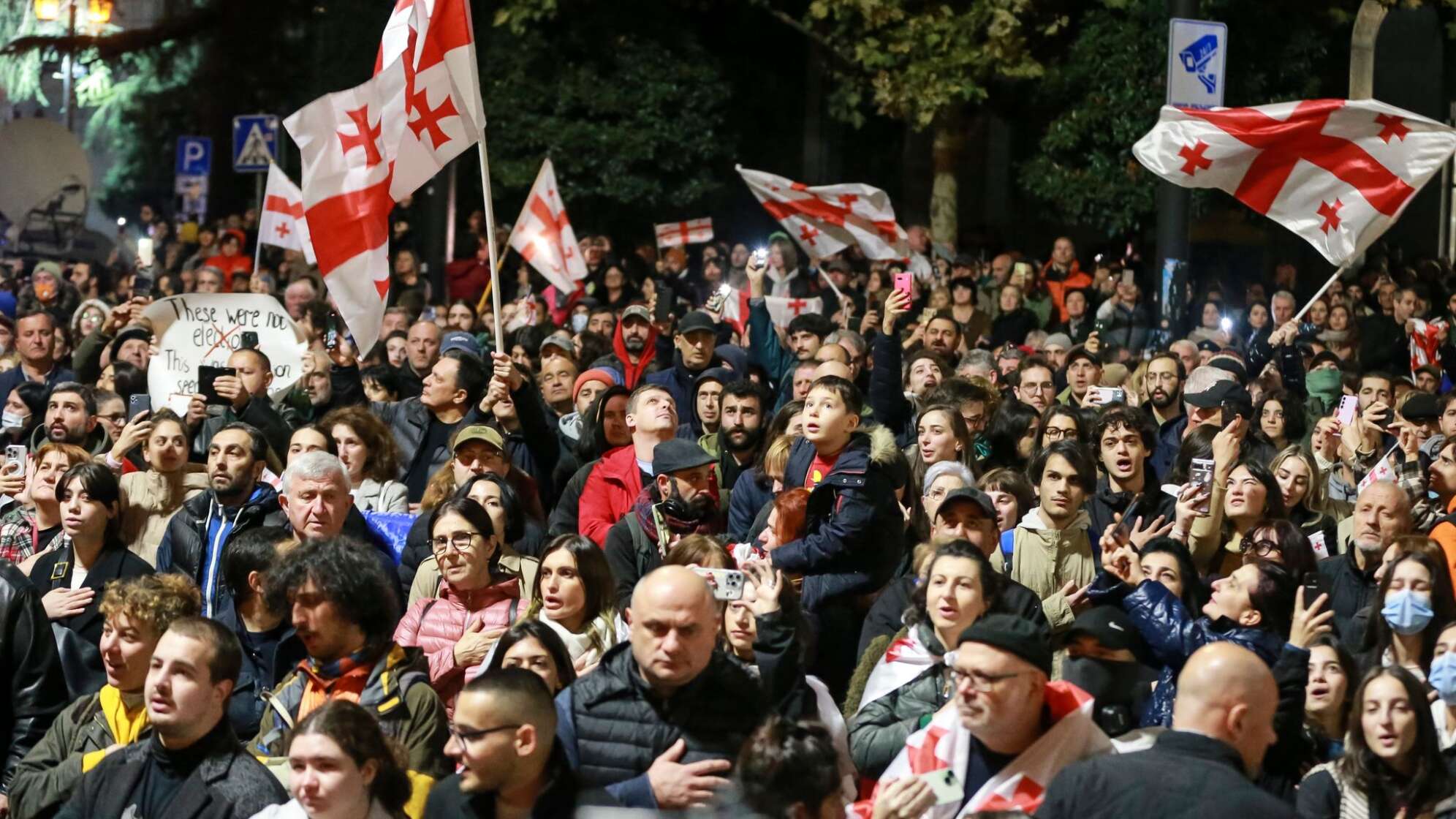 Nach der Parlamentswahl in Georgien - Proteste