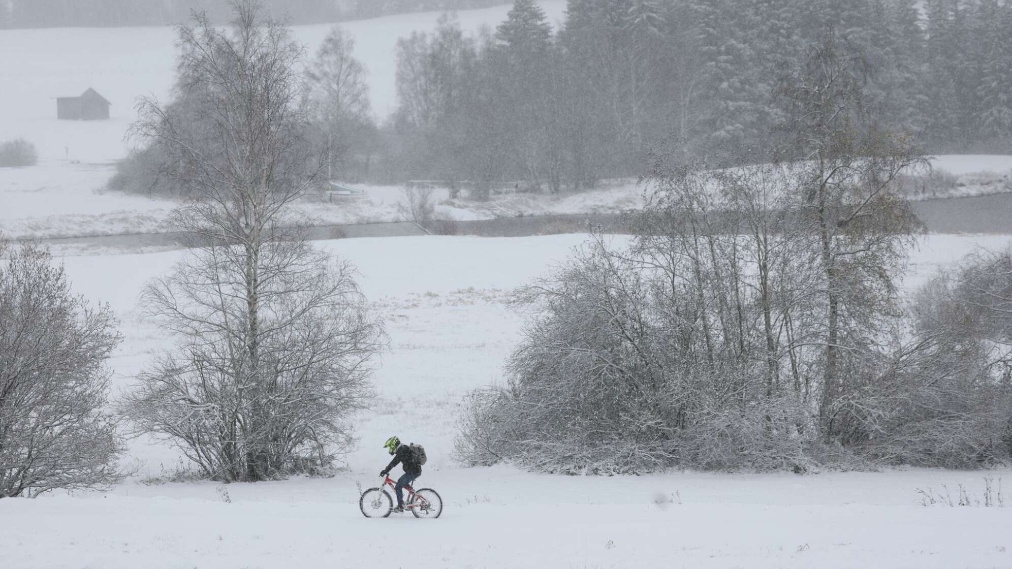 Schneefall in Bayern