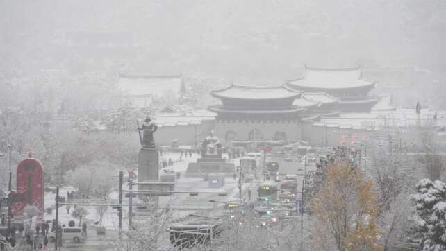 Rekord-Schneesturm in Seoul legt Flugverkehr lahm