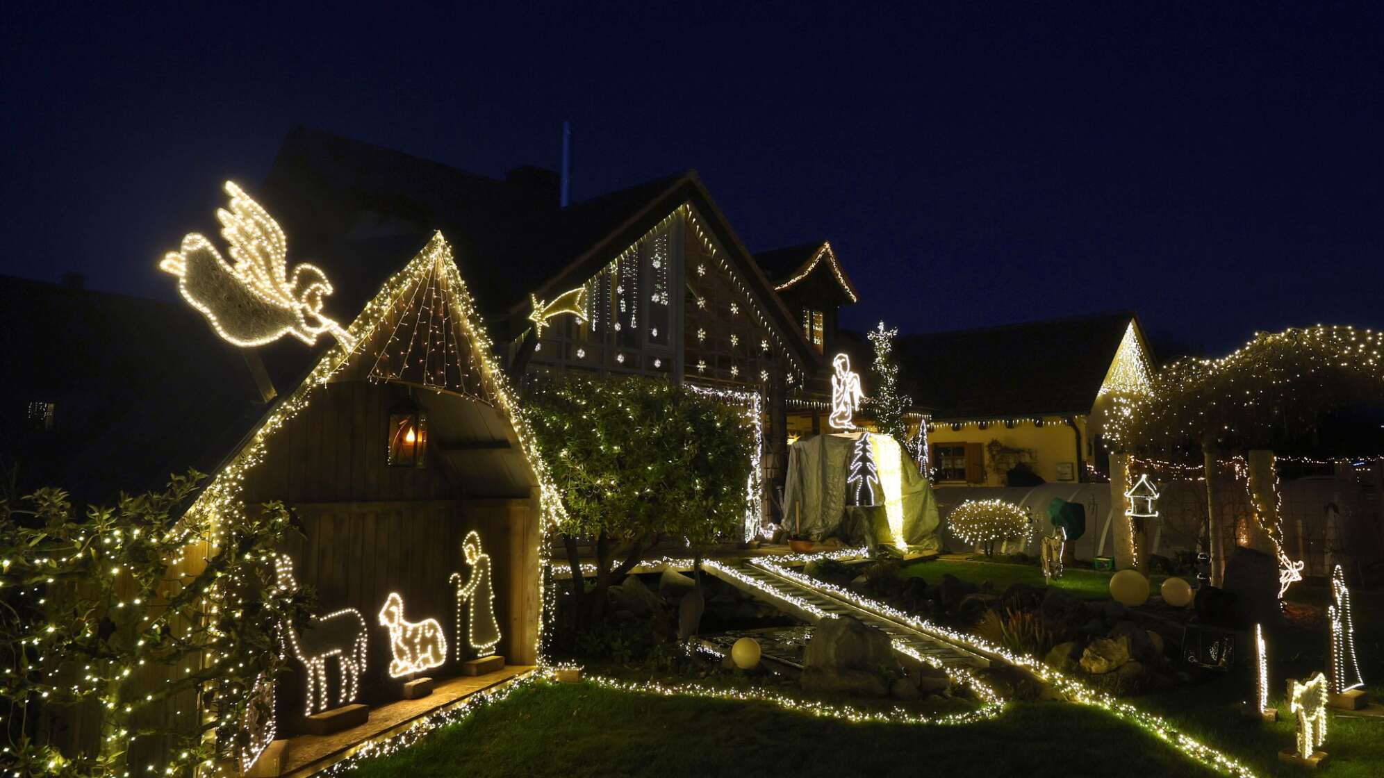 Weihnachtshaus in Bayern